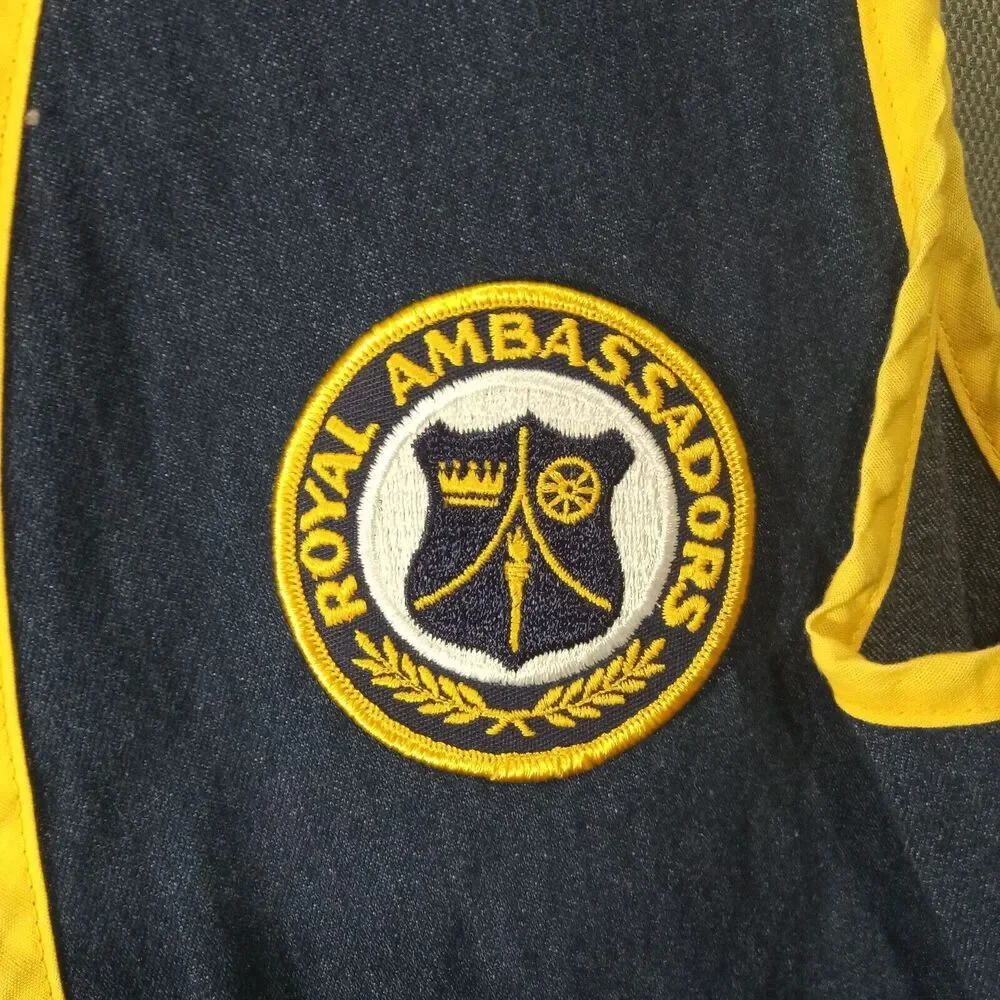 Royal Ambassadors Baptist Boy Scouts Denim Vest Costume VTG Cosplay Patches